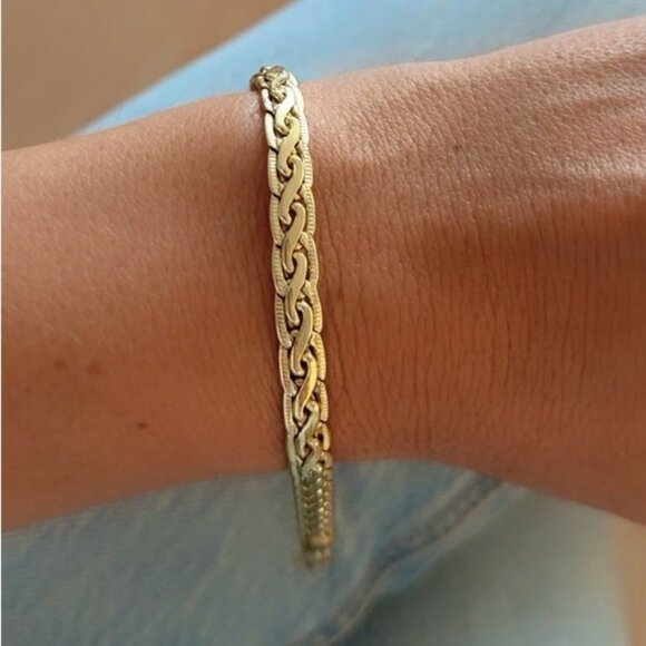 Luxury Gold & Rhodium Plated Rope Chain Bracelet | Adjustable Waterproof Jewelry - Picture 7 of 11